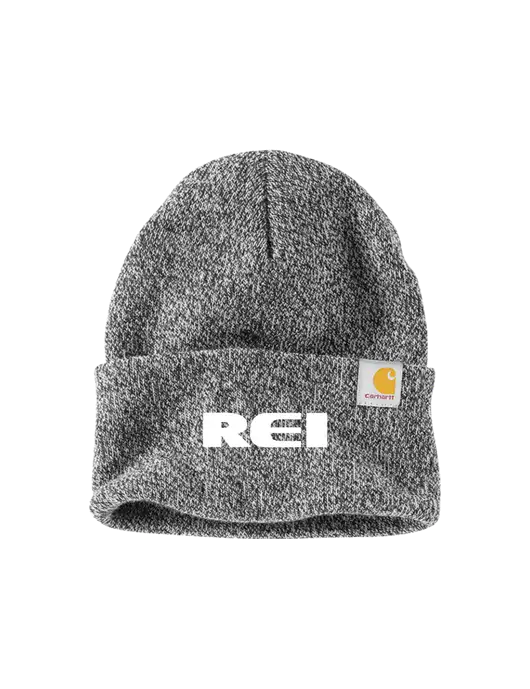 Carhartt Medium Grey Heather Watch Cap 2.0 w/REI Logo