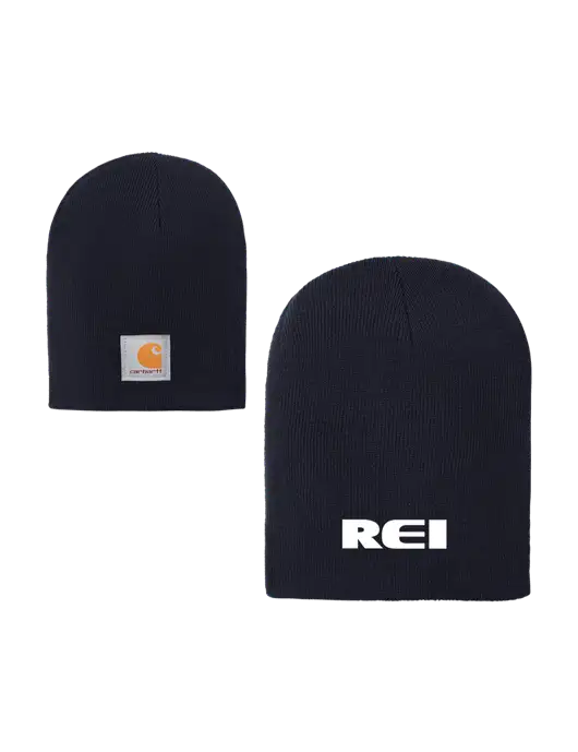 Carhartt Dark Navy Acrylic Knit Hat w/REI Logo