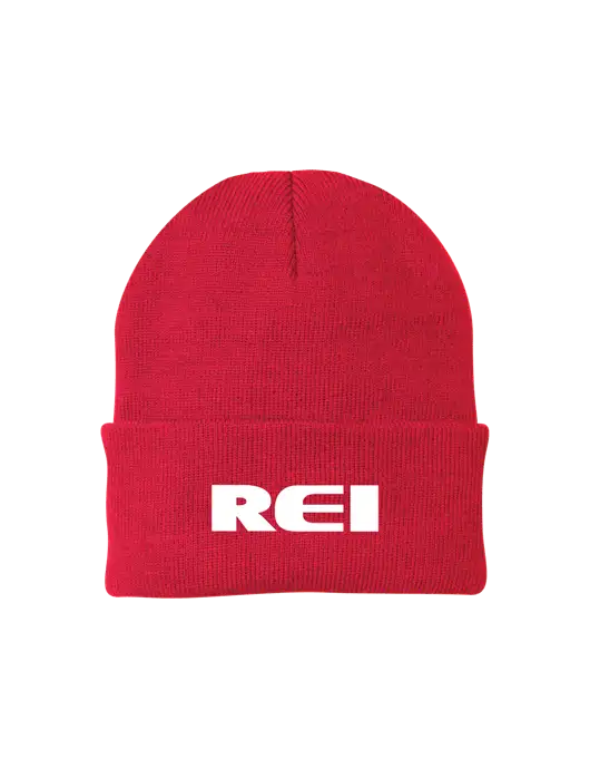 Red Knit Cap w/REI Logo