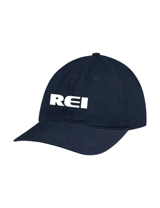 Garment Washed Unstructured Twill Navy Cap w/REI Logo