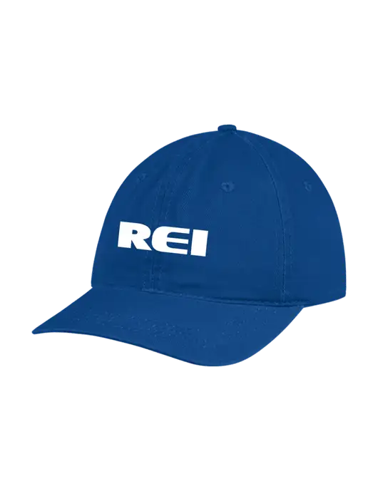 Garment Washed Unstructured Twill Royal Cap w/REI Logo