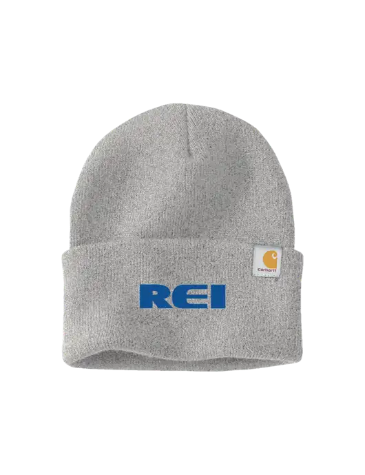 Carhartt Light Grey Heather Watch Cap 2.0 w/REI Logo