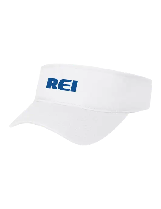 White Cap Visor w/REI Logo