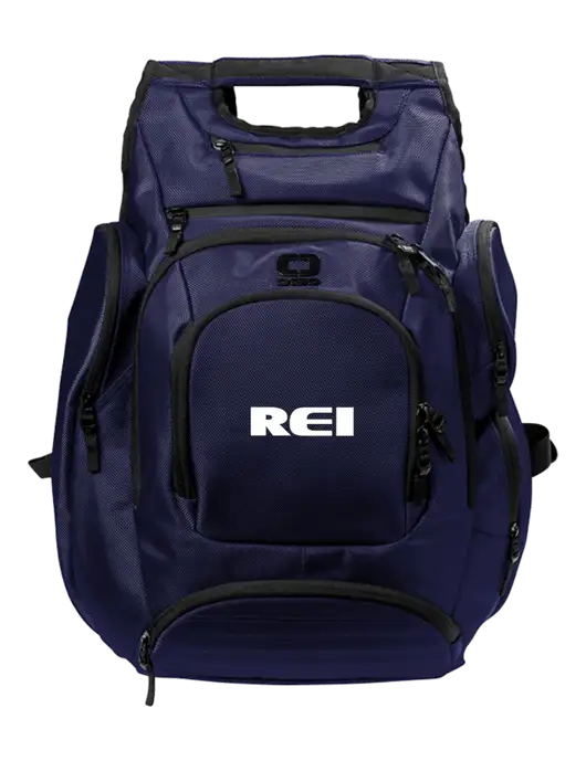 OGIO Navy Metro Ballistic Laptop Backpack w/REI Logo