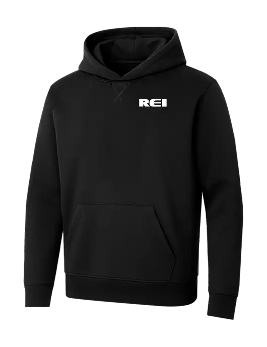 Allmade Deep Black Organic French Terry Pullover Hoodie w/REI Logo