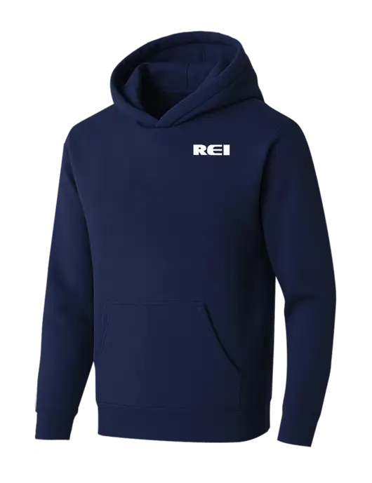 BELLA+CANVAS Navy Sponge Fleece Pullover Hoodie w/REI Logo