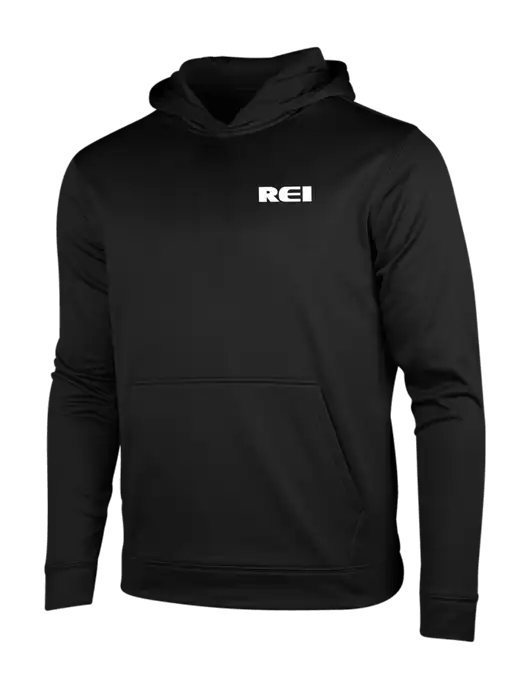 Black Fleece Sport-Wick Hooded Pullover w/REI Logo