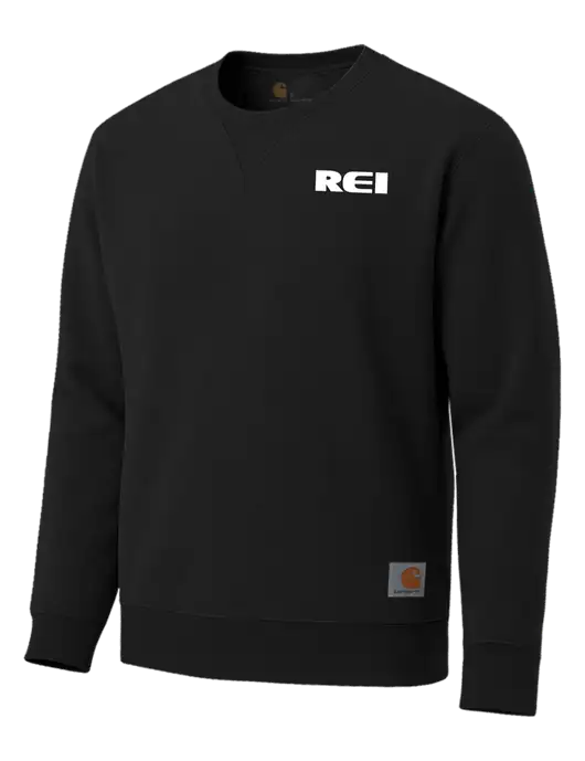 Carhartt Black Midweight Crewneck Sweatshirt w/REI Logo