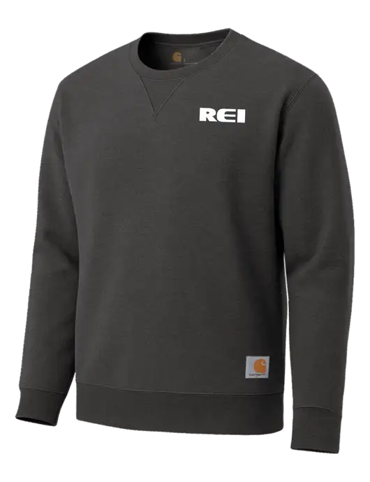 Carhartt Dark Grey Heather Midweight Crewneck Sweatshirt w/REI Logo