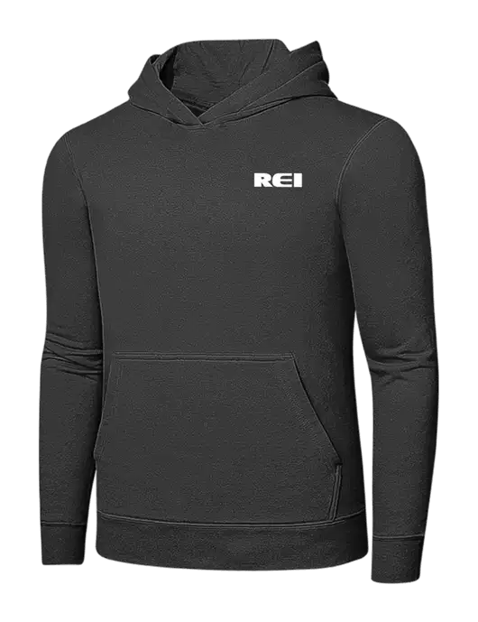 Charcoal 7.8 oz Ring Spun Hooded Sweatshirt w/REI Logo