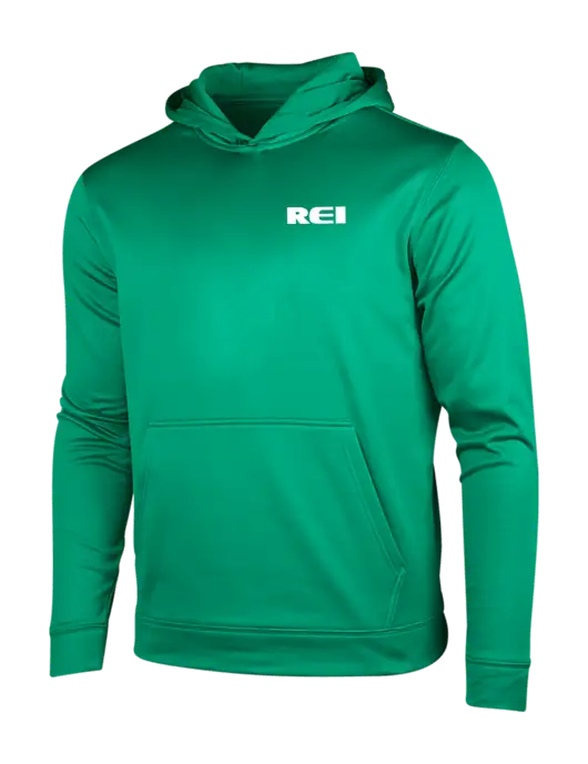 Kelly Green Sport-Wick Fleece Hooded Pullover w/REI Logo