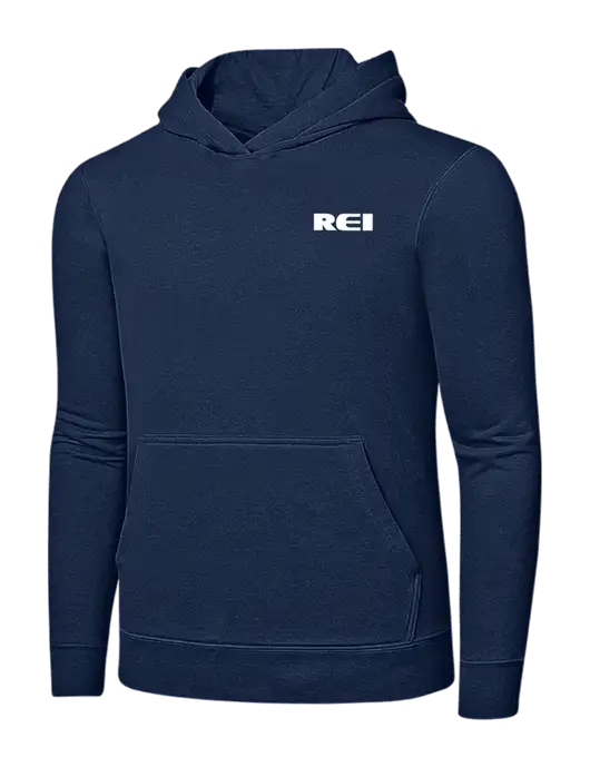 Navy 7.8 oz Ring Spun Hooded Sweatshirt w/REI Logo
