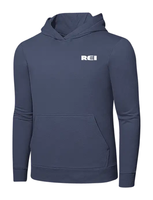 Steel Blue 7.8. oz Ring Spun Hooded Sweatshirt w/REI Logo