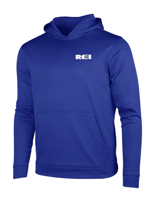 True Royal Sport-Wick Fleece Hooded Pullover w/REI Logo