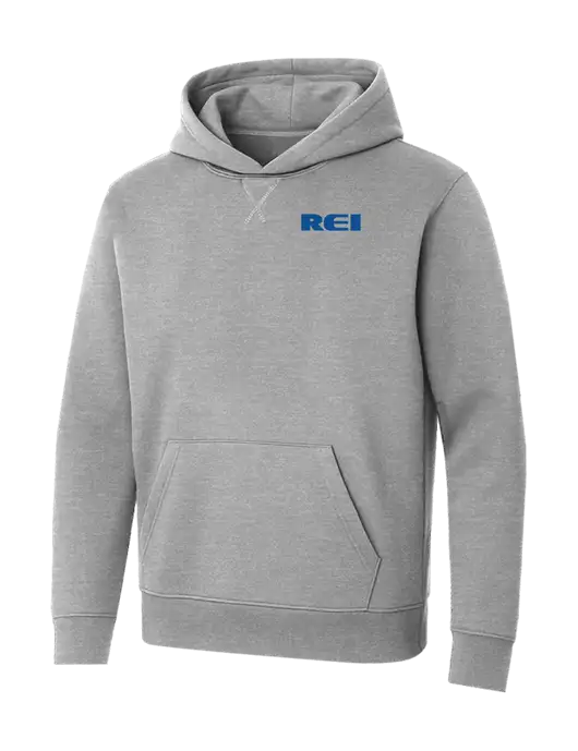 Allmade Granite Grey Heather Organic French Terry Pullover Hoodie w/REI Logo