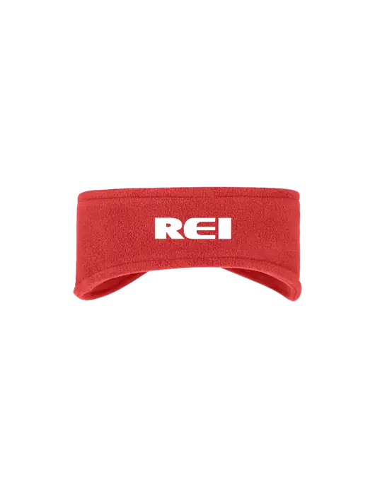 Red Stretch Fleece Headband w/REI Logo