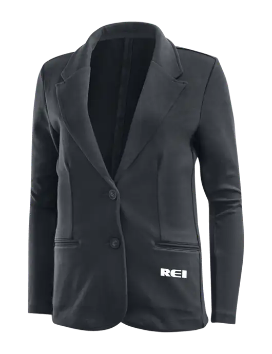 Charcoal Grey Womens Knit Blazer w/REI Logo