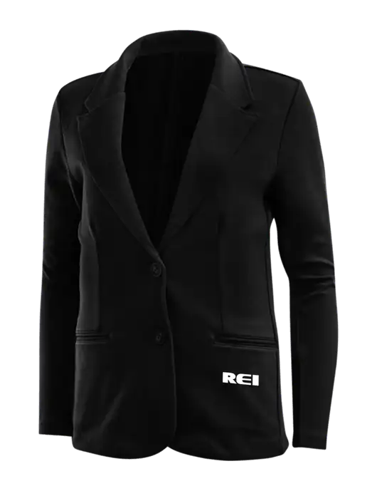 Black Womens Knit Blazer w/REI Logo