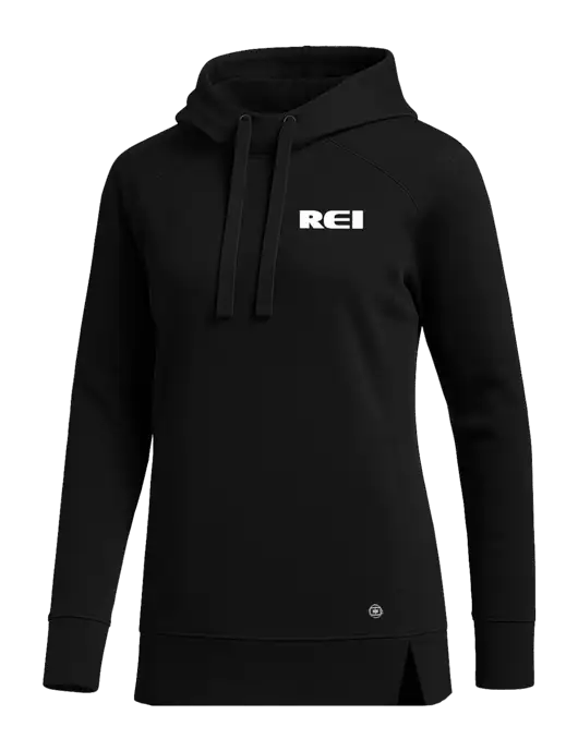 OGIO Black Womens Luuma Pullover Fleece Hoodie w/REI Logo