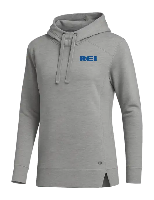 OGIO Heather Grey Womens Luuma Pullover Fleece Hoodie w/REI Logo