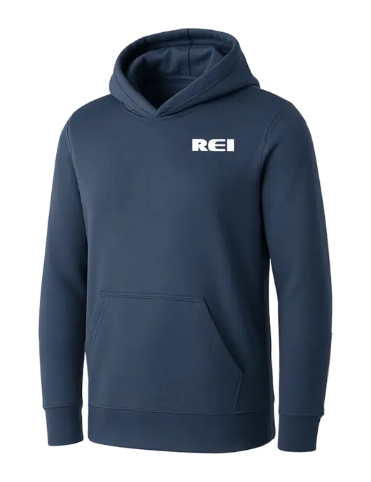 Womens Navy Core Fleece Pullover Hooded Sweatshirt w/REI Logo