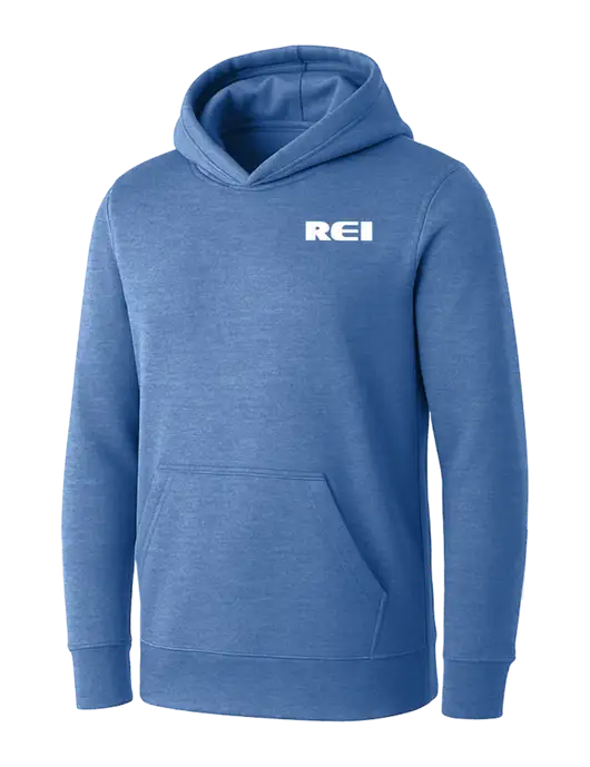 Womens Royal Heather Core Fleece Pullover Hooded Sweatshirt w/REI Logo