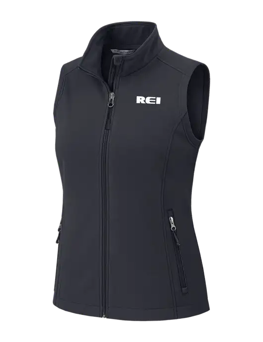 Charcoal Grey Womens Core Soft Shell Vest w/REI Logo