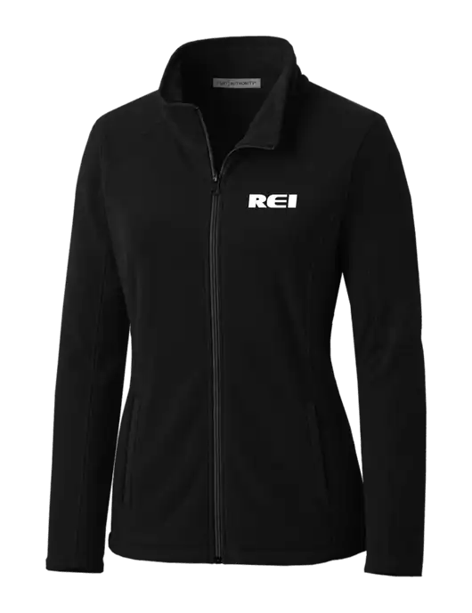 Black Womens Microfleece Jacket w/REI Logo