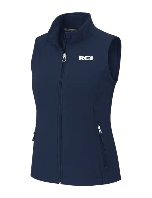 Navy Womens Core Soft Shell Vest w/REI Logo