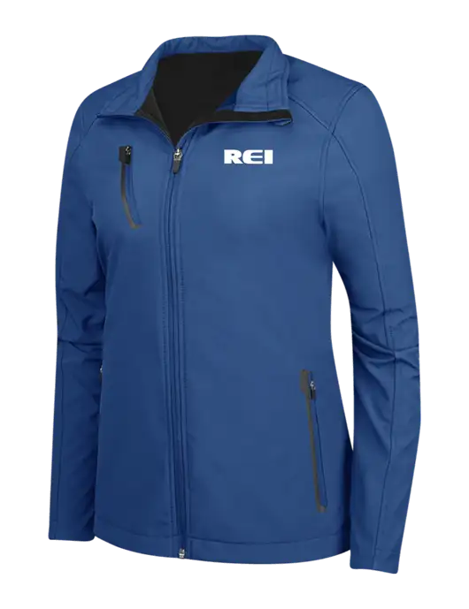 Dark Royal Womens Welded Softshell Jacket w/REI Logo