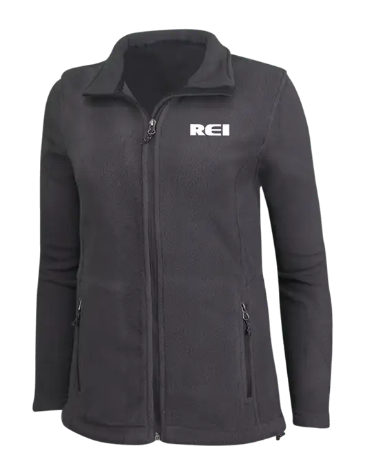 Womens Fleece Dark Grey Jacket w/REI Logo