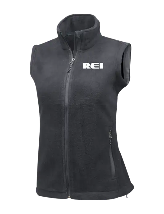 Medium Grey Womens Fleece Vest w/REI Logo