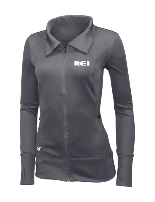 OGIO Dark Grey Womens Endurance Fulcrum Full-Zip w/REI Logo