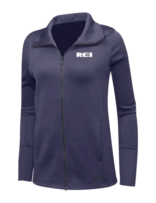 OGIO Navy Womens Endurance Modern Performance Full-Zip w/REI Logo