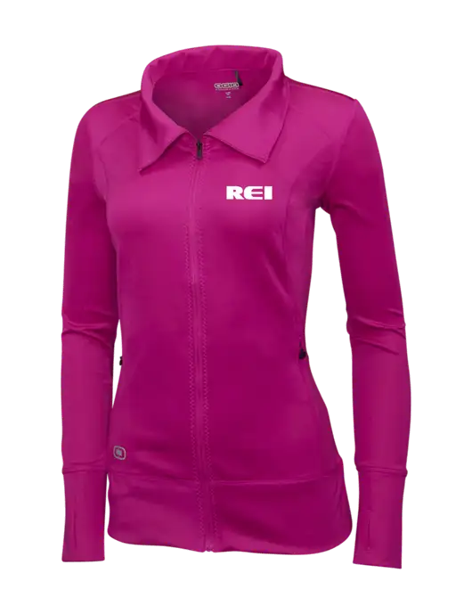 OGIO Dark Fuchsia Womens Endurance Fulcrum Full-Zip w/REI Logo