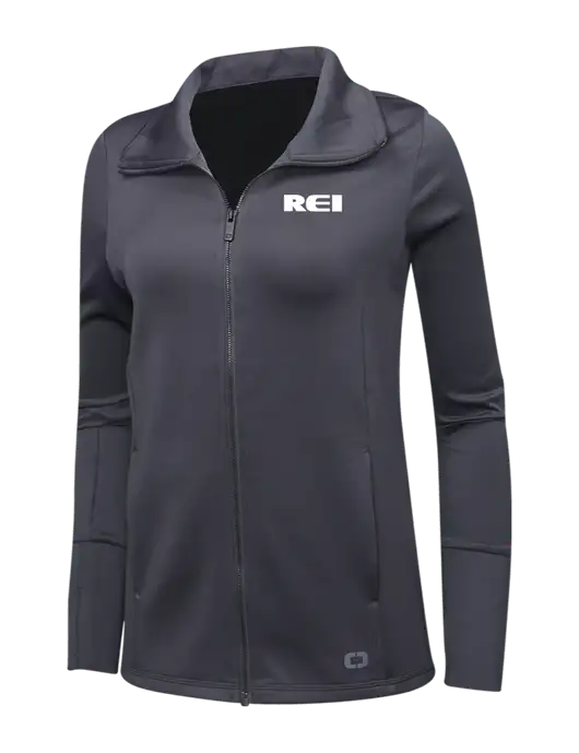 OGIO Dark Grey Womens Endurance Modern Performance Full-Zip w/REI Logo