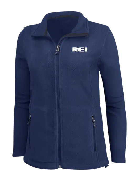 Womens Navy Fleece Jacket w/REI Logo