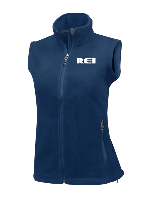 Navy Womens Fleece Vest w/REI Logo