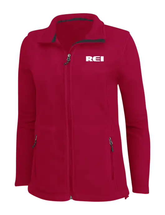 Womens Red Fleece Jacket w/REI Logo