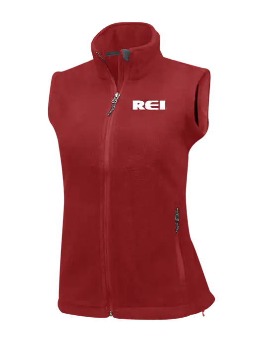 Red Womens Fleece Vest w/REI Logo