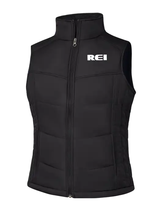 Womens Black/Black Vest w/REI Logo