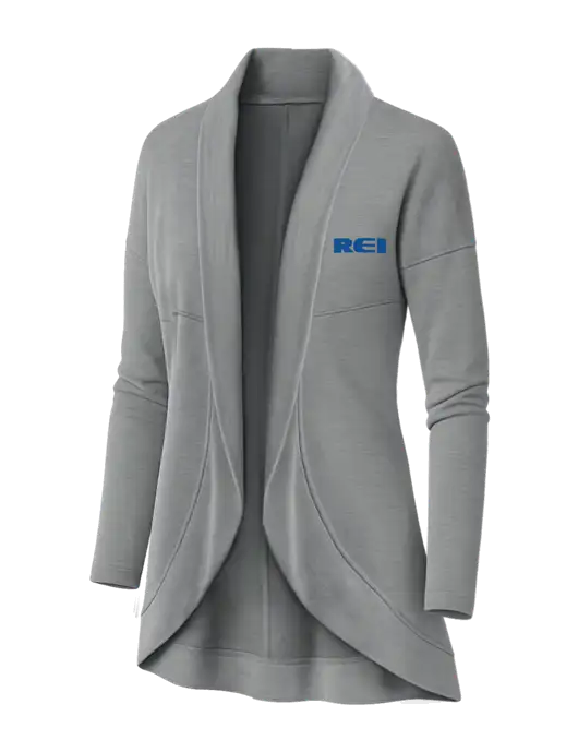 OGIO Light Grey Heather Womens Luuma Cocoon Fleece w/REI Logo