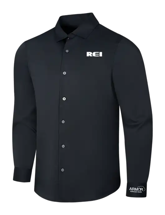 Black City Stretch Shirt w/REI Logo, Armor Logo