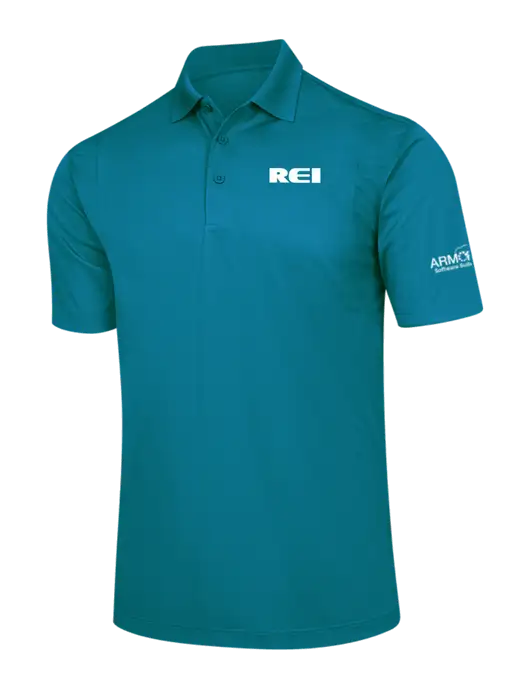 Dark Sapphire Micropique Sport-Wick Polo w/REI Logo, Armor Logo