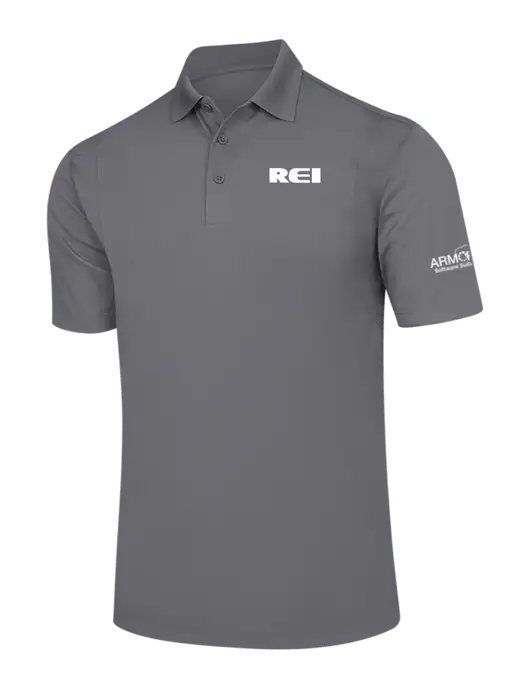Medium Grey Micropique Sport-Wick Polo w/REI Logo, Armor Logo