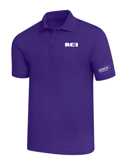 Purple PosiCharge RacerMesh Polo w/REI Logo, Armor Logo