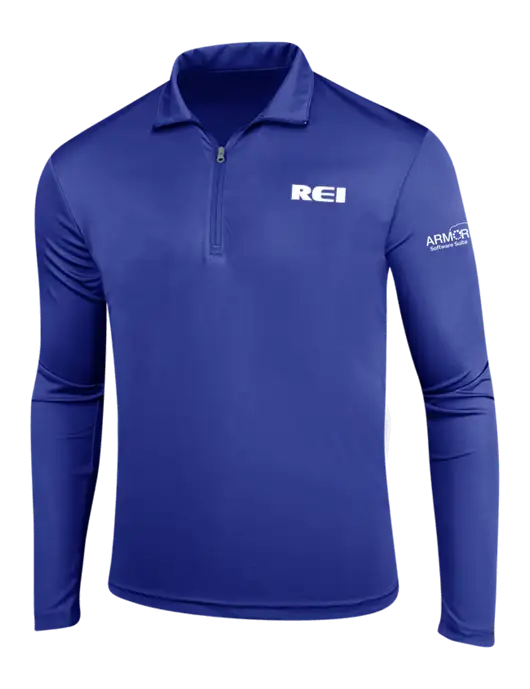 Dark Royal PosiCharge Competitor 1/4 Zip Pullover w/REI Logo, Armor Logo