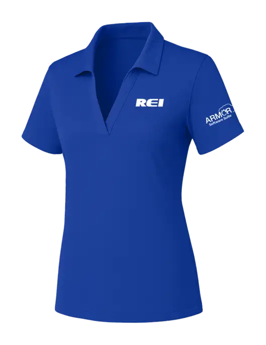 Womens Dark Royal PosiCharge RacerMesh Polo w/REI Logo, Armor Logo