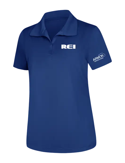 Womens Royal Micropique Sport-Wick Polo w/REI Logo, Armor Logo