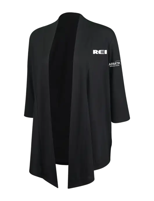 Black Womens Concept Shrug w/REI Logo, Armor Logo